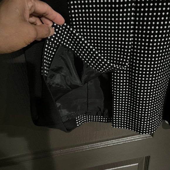 CHARTER CLUB SLEEVELESS A-LINE SHEATH BLACK WHITE WORK EVENT DRESS WOMEN SIZE 4 - Picture 8 of 16